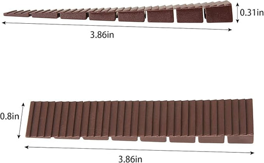 12 Pack Brown Multi Purpose Furniture Plastic Shims for Leveling Extreme Weight Capacity Wedges Easy to Snap Cut-to-fit Size Leveler for Toilet Shims, Doors, Windows, Sheds, Table
