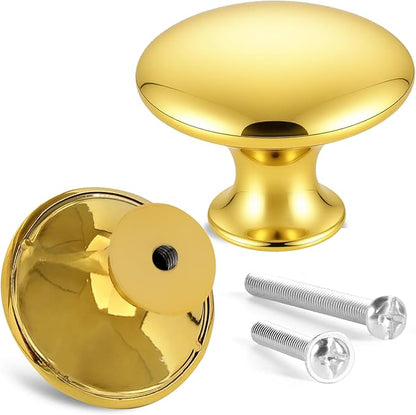 Romeda 18 Piece Drawer Knobs, Gold Cabinet Knobs with Screw, 30mm Drawer Pulls for Dresser, Kitchen, and Cabinet Drawers
