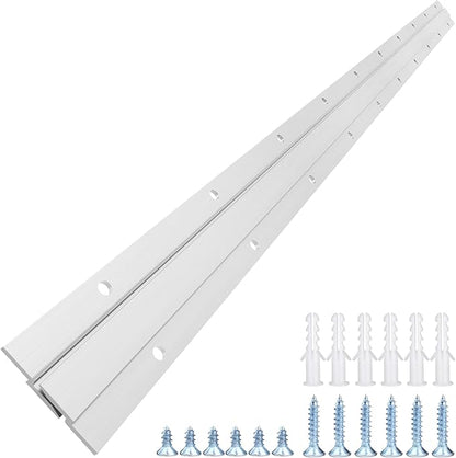 French Cleat Picture Hanger, Aluminum Z Hanger Interlocking Wall Mounting Bracket Hardware Kit Z Clips for Hanging Wall Painting, Mirrors, Panels, Artwork, Cabinet, Whiteboard (30inch-1Pairs)