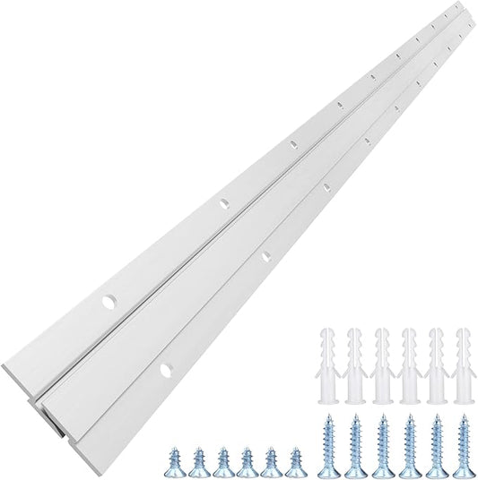 French Cleat Picture Hanger, Aluminum Z Hanger Interlocking Wall Mounting Bracket Hardware Kit Z Clips for Hanging Wall Painting, Mirrors, Panels, Artwork, Cabinet, Whiteboard (30inch-1Pairs)