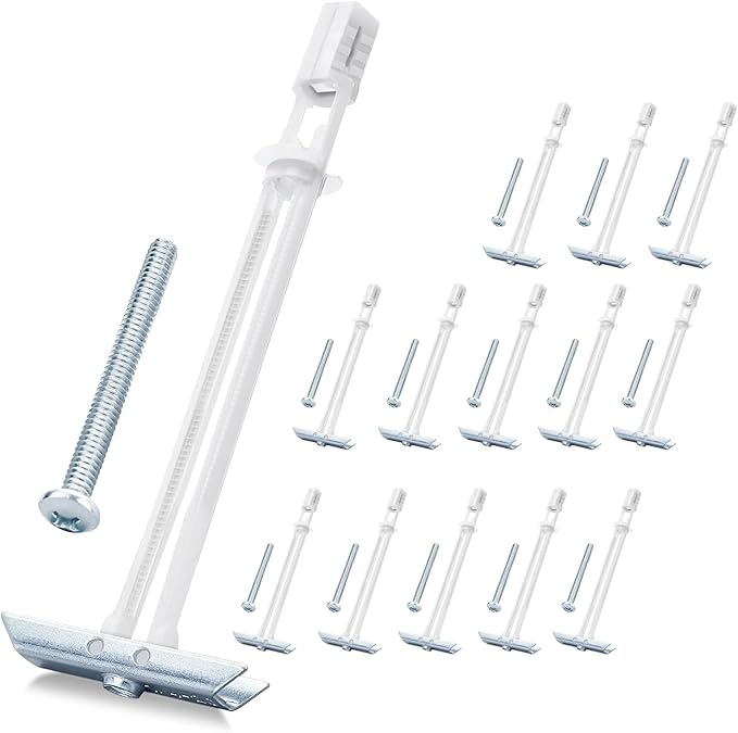 Drywall Anchor with Included Bolts for 1/4-20 Fastener Size, Wall Anchors Drywall Heavy Duty for TV Mounting, Hollow-Wall Anchors Screws Kit Holds Up to 270 Pounds Each in 1/2-in Drywall-14 Pack
