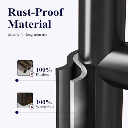 Kitsure Toilet Paper Holder Free Standing – Rustproof Metal Toilet Paper Stand for 4 Rolls with Anti-Slip Base and Shelf for Phone & Small Items, Bathroom Organizers and Storage, Medium, Black, 2Pack