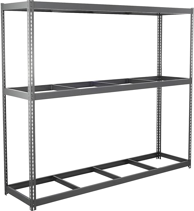 Global Industrial Wide Span Rack With 3 Shelves No Deck, 1100 Lb Capacity Per Level, 96" W x 36" D x 84" H