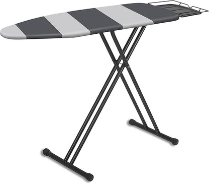 Classic Full Size Ironing Board,Extra Wide Size Full Metal Construction,57" X 18" with Iron Rest, Height Adjustable, Heat & Scorch Resistant Fabric, Anti-Skid Feet, Heavy Duty
