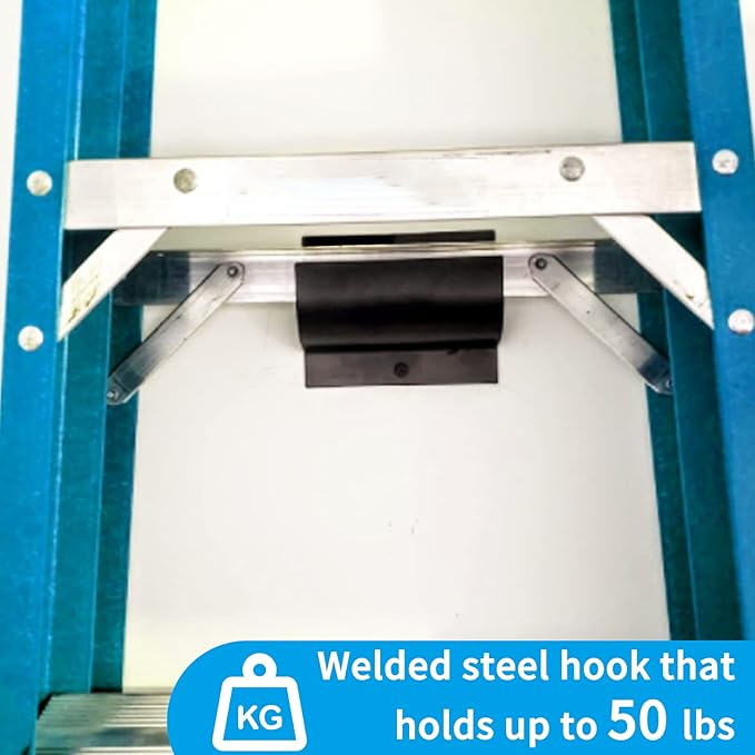 Ladder Hooks for Garage Wall,Ladder Hanger Garage Organization- Wall Mount Wheelbarrow Hanger, Patio Furniture, Chair & Ladder - Ladder Holder Wall Mount (1 Pack)
