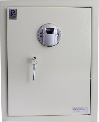 Protex Safe Fingerprint Wall Safe (FW-1814Z), fingerprint locking system, Burglary Resistant wall safe, digital electronic locking system, velvet interior, automatic door opening, 2 Removable shelves