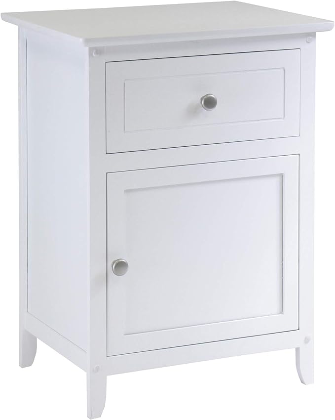 Winsome Eugene Accent Table, Classic Small Bedside Table for Bedroom, Sturdy Nightstand with Storage, Convenient Furniture for Couch Side, Living Room, Entryway