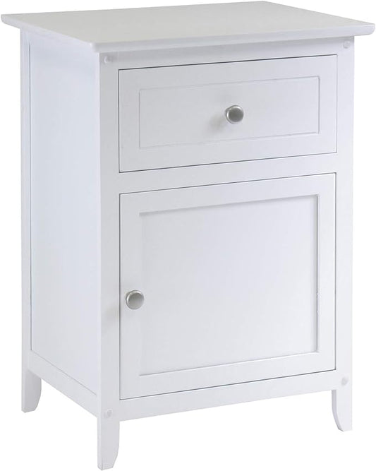 Winsome Eugene Accent Table, Classic Small Bedside Table for Bedroom, Sturdy Nightstand with Storage, Convenient Furniture for Couch Side, Living Room, Entryway