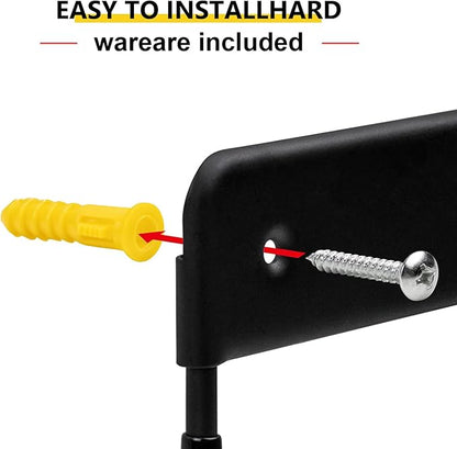 2 Pack Ironing Board Wall Mount Ironing Board Hanger Wall Mount for Laundry Rooms,Black