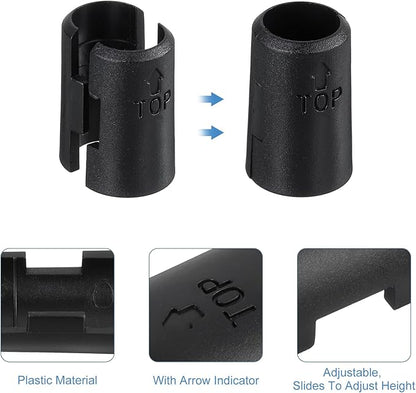 uxcell 72Pcs Wire Shelving Shelf Lock Clips, Plastic Shelving Clips for 1/2" Post Shelving, Shelving Sleeves Replacements for Wire Shelving System, Black