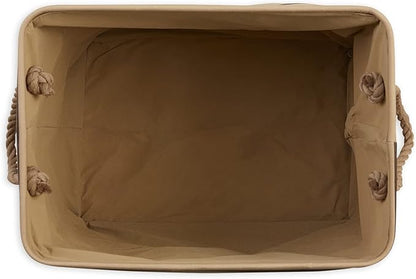 Bone Dry Pet Storage Collection Striped Paw Patch Bin, Large Rectangle, Brown