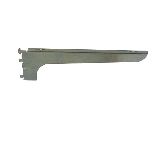 Econoco 14-Inch Left Wood Shelf Bracket for President Line, Satin Zinc Finish