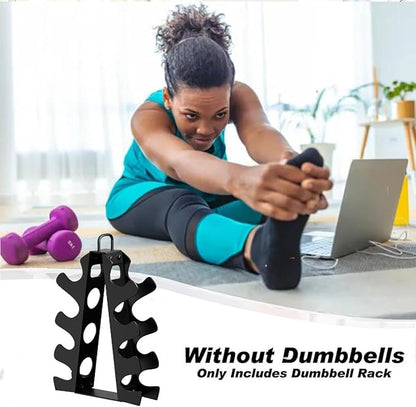 3-Tier | 4-Tier Dumbbell Rack for Dumbbells , A-Frame Weight Stand Only, Compact Space-Saving Design for Home Gym, Heavy-Duty Alloy Steel Organization Rack (Dumbbells Not Included ）