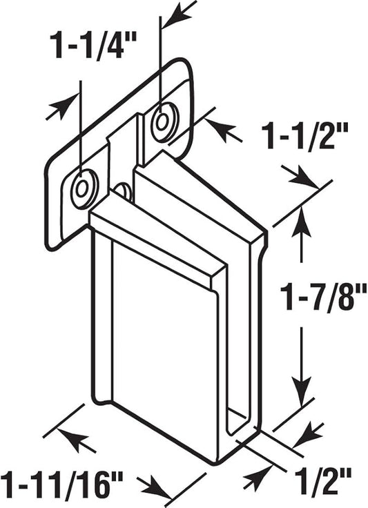 Prime-Line MP7016 Wire Shelf End Bracket (6 Pack) White