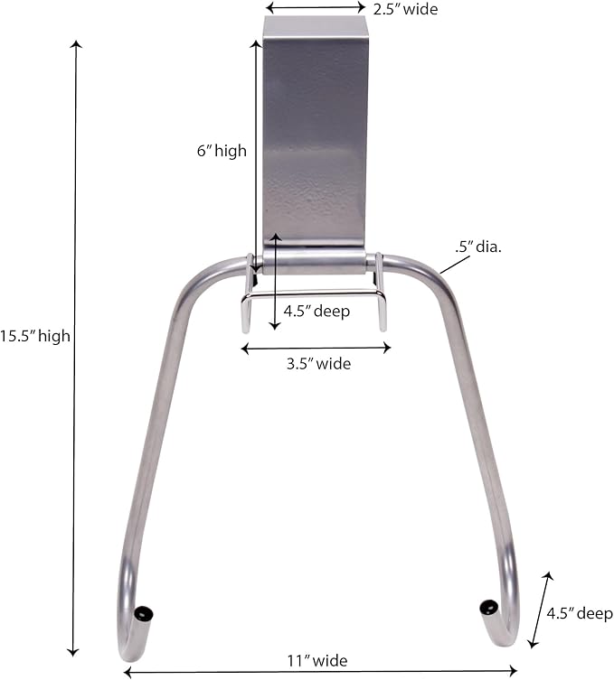 Household Essentials Over-The-Door Ironing Board Holder, Silver