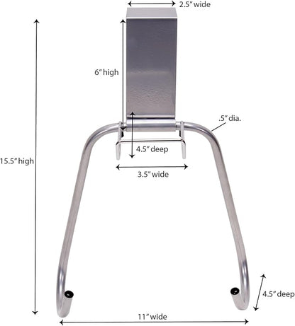 Household Essentials Over-The-Door Ironing Board Holder, Silver