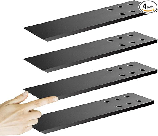 Hidden Granite Countertop Support Brackets 4 Pack 14" L x 2.5" W,3/8" Thick Heavy Duty Counter top Brackets,Flat Black Wall Mount Support Countertop Overhang Support for Quartz, Wood, Concrete,Island