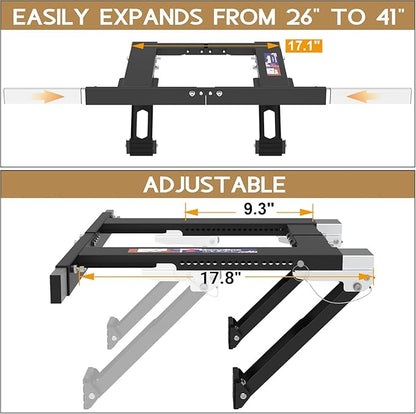 Adjustable Window AC Bracket, Quick Installation in 3minutes Without Drilling, Upgraded Extra Large Adjustment Range, Air Conditioner Support Bracket No Drill w/ Max Load Capacity of 220 lbs