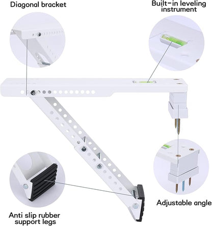 GNILLKO Window Air Conditioner Support Bracket, Support Up to 85 lbs, Universal for 5,000-12,000 BTU AC Units, Window AC Bracket Light Duty