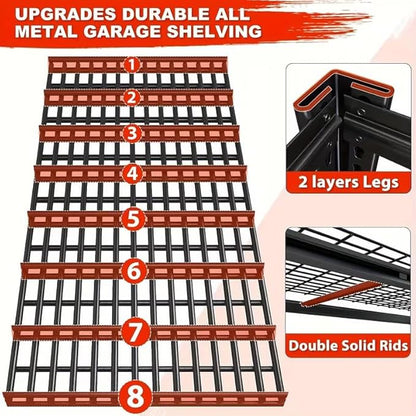 Garage Shelving, Heavy Duty Storage Shelves Metal Shelf Unit Adjustable Industrial Storage Racks for Shop,Warehouse,Basement (84 * 55 * 24, 6)