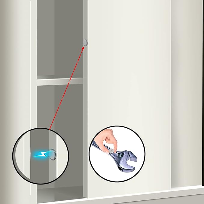 Mousike Magnetic Door Catch Ultra Thin Cabinet Magnets Stainless Steel Drawer Magnet Catch for Sliding Door Closure Kitchen Cabinet Cupboard Closet Closer (16Pack)