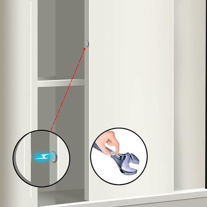 Mousike Magnetic Door Catch Ultra Thin Cabinet Magnets Stainless Steel Drawer Magnet Catch for Sliding Door Closure Kitchen Cabinet Cupboard Closet Closer (8Pack)