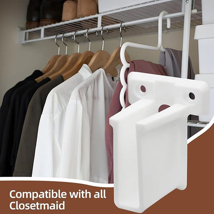 Uenhoy 6 Pcs Wire Shelf End Bracket, White Plastic Closet Shelves Brackets, Corner Support Bracket Wall Mount Shelf Brackets with Fasteners