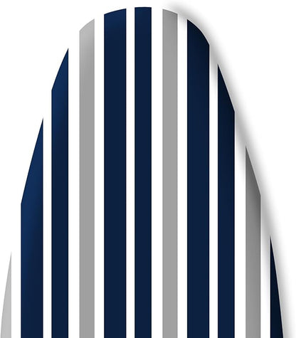 Extra Thick Ironing Board Cover and Pad, Navy Blue and Gray Stripes 15x54 Ironing Board Cover, Resist Scorching and Staining,Elastic Edges,Striped Boho Minimalist Modern