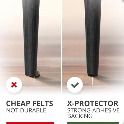 Felt Furniture Pads 235 PCS X-Protector! Huge Quantity of Black Furniture Pads for Hardwood Floors with Many Big Sizes – Your Ideal Wood Floor Protectors for Furniture.