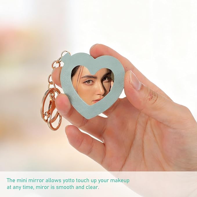 6 Pcs Lipstick Holder Keychain Leather Portable Lip Key Chain Lip Balm Organizer Holder Lipstick Travel Makeup Storage Case with Mirror for Women Perfume Fingernail Polish Christmas