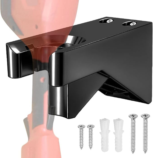 Wall Mount for Milwaukee M18 Fuel String Trimmer 2825-20 - Heavy-Duty Black Wall Mounting Bracket, String Trimmer Holder Storage Hook Fits Handle Diameter 1" - Save Space