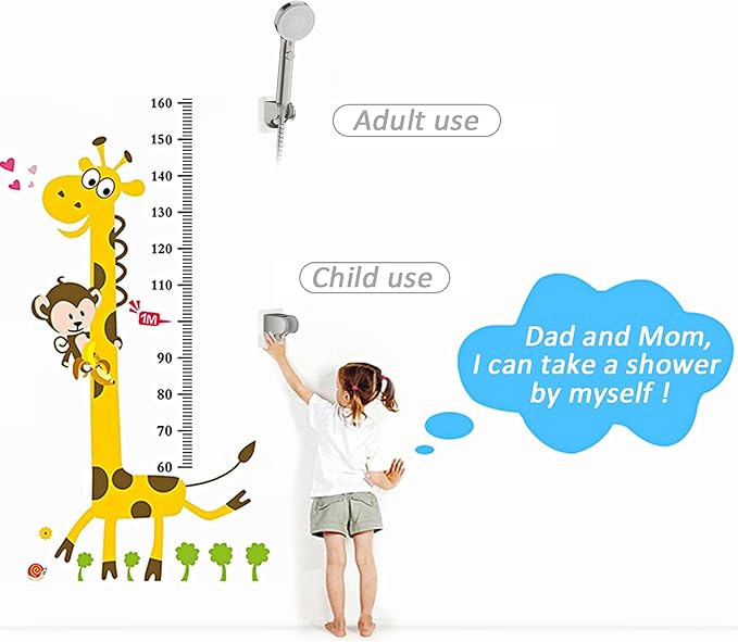 KAIYING Self Adhesive Handheld Shower Head Holder Wall Mount, Adjustable Angle Rv Shower Head Holder, Bathroom Shower Wand Holder, Universal Shower Bracket, ABS, Brushed Nickel