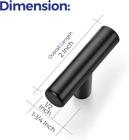 Ravinte 10 Pack 2 inch Cabinet Pulls Matte Black Stainless Steel Kitchen Drawer Pulls Cupboard Handles Cabinet Handles