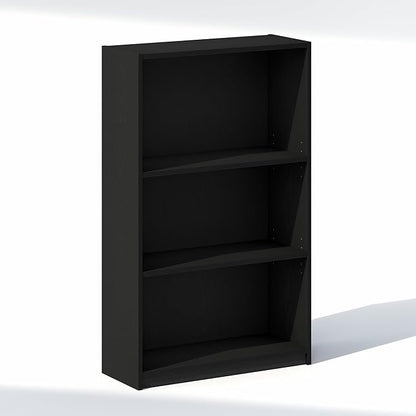 Furinno Reed Closet Organizers and Storage, 3-Tier Closet Organizer, Open Shelf Closet Storage, for Wardrobe, Bedroom, Living Room, Blackwood
