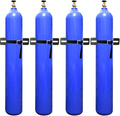 Cylinder Wall Mounted Bracket，Gas Cylinder Holder Wall-Mounted Bracket Propane Tank Bracket with Screws and Safety Belt (Black 1)