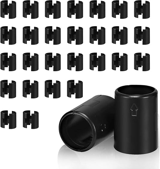 22mm Wire Shelf Clips – Jamiikury Black Plastic Shelf Lock Clips for Metric 22mm Posts Only – Check Size Before Purchasing - 52pcs (26 Pairs)