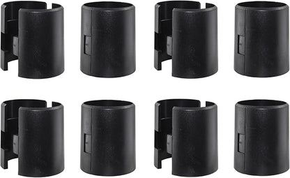 Hordion 12Pcs Wire Shelf Clips, Plastic Shelf Lock Clips for 1-1/2 Inch Post- Shelving Sleeves Replacements, Shelves Accessories for Wire Shelving System (Black)