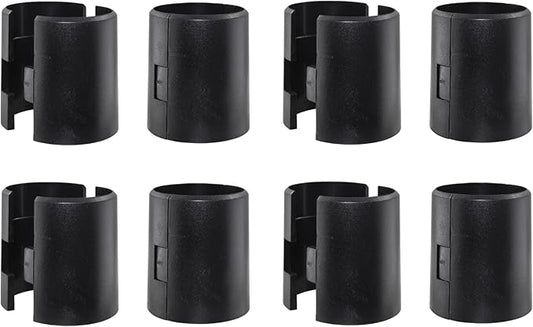 Hordion 12Pcs Wire Shelf Clips, Plastic Shelf Lock Clips for 1-1/2 Inch Post- Shelving Sleeves Replacements, Shelves Accessories for Wire Shelving System (Black)