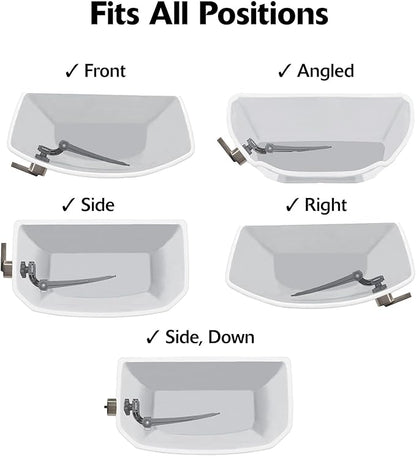 Korky StrongARM Metal Toilet Handle and Lever - Universal to Fit Front, Angled, Side, Left, and Right Mount Toilets - Contemporary Style in Brushed Nickel