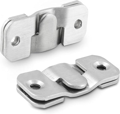 10 Sets Flush Mount Bracket with Screws, Heavy Duty Picture Hangers, Stainless Steel Z Clip Bracket Picture Wall Mount Hardware for Wall Hanging Large Pictures, Art Paintings, 1.69" x 0.75"