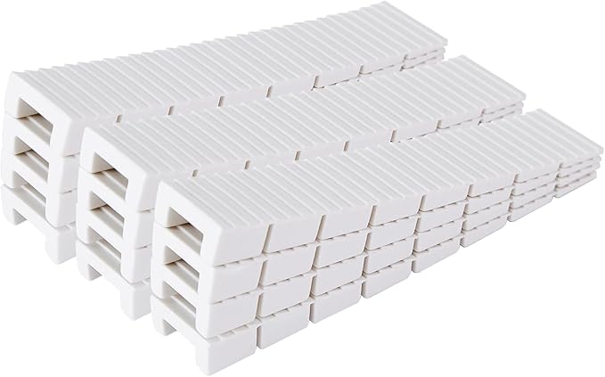 12 Pack White Multi Purpose Furniture Plastic Shims for Leveling Extreme Weight Capacity Wedges Easy to Snap Cut-to-fit Size Leveler for Toilet Shims, Doors, Windows, Sheds, Table