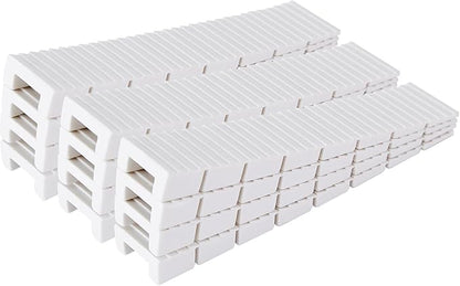 12 Pack White Multi Purpose Furniture Plastic Shims for Leveling Extreme Weight Capacity Wedges Easy to Snap Cut-to-fit Size Leveler for Toilet Shims, Doors, Windows, Sheds, Table