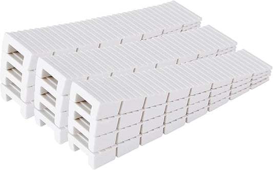 12 Pack White Multi Purpose Furniture Plastic Shims for Leveling Extreme Weight Capacity Wedges Easy to Snap Cut-to-fit Size Leveler for Toilet Shims, Doors, Windows, Sheds, Table