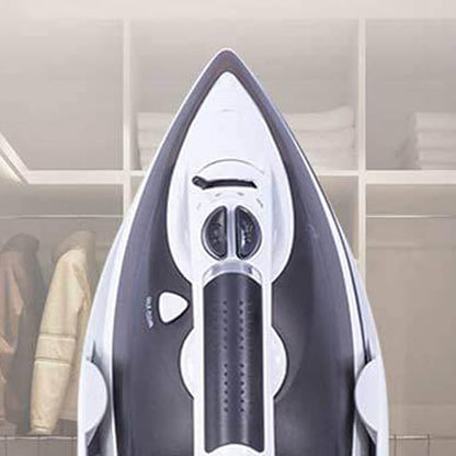 Iron Board Hanger, Wall Mounted Electric Iron Holder, Iron and Ironing Board Storage Organizer Shelf with Removable Hooks for Household Bathroom Laundry Room