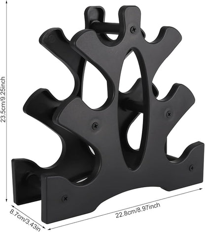 AUXSOUL 1 Pack Dumbbell Rack Stand, 3 Tier Dumbbell Bracket Free Hand Weight Tower Stand for Home Gym Organization, Holds 3/5/8 LB (Weights Not Included)