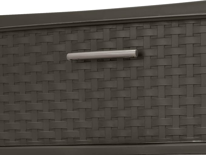 Wide Weave Tower Espresso,4 Drawer