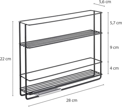 Metaltex Spice Rack Slide, Black, 28X22X6Cm