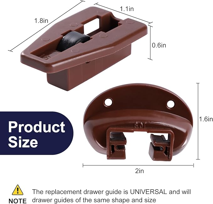 10 Sets for Kenlin Rite-Trak II Drawer Slides Replacement-Rite Track 2 Drawer Repair Parts for Dresser and Nightstand Drawers - 168 Track Guides (10)