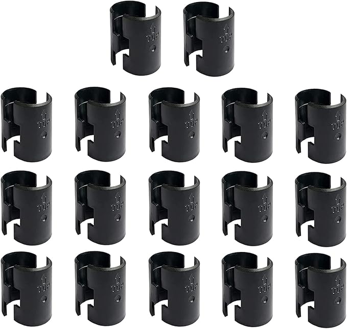 WAFJAMF 34 Pack Wire Shelving Shelf Lock Clips for 1" Post- 17Pairs Shelving Sleeves Replacements for Wire Shelving System