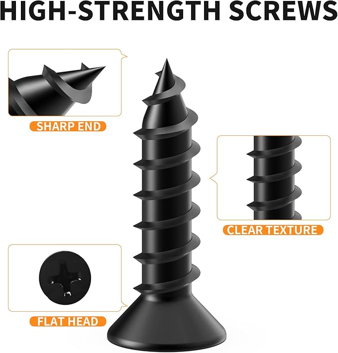 18PCS L Bracket Corner Bracket, FATLODA Stainless Steel L Brackets for Shelves, Black Small Right Angle Bracket, Metal Corner Brace for Wood Furniture Cabinet Chair with 72PCS Screws (1.57x1.57 in)